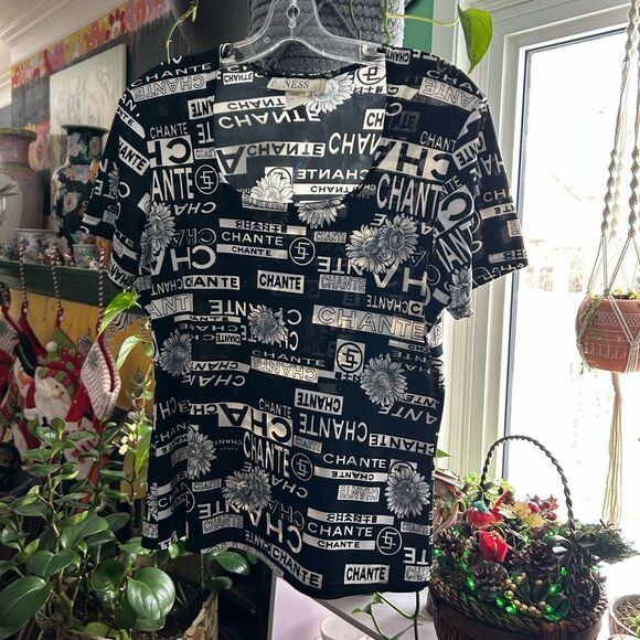 Ness Black & White Chante T-shirt size Large - Picture 4 of 16
